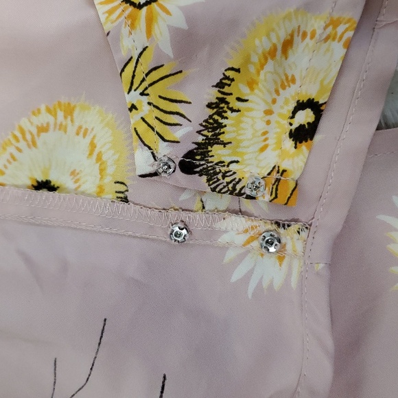 Madewell Blush Pink Floral Wrap Top XS - Picture 9 of 12